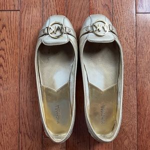 Gold Michael Kors flats